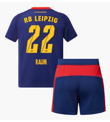 RB Leipzig David Raum #22 Bortaställ Barn 2025-26 Kortärmad (+ Korta byxor)